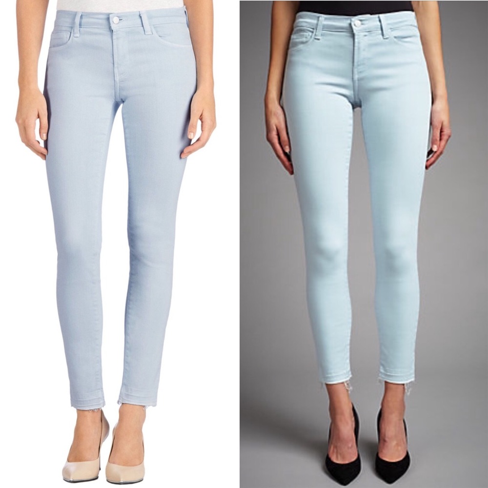 J BRAND Mid Rise Released Hem Ankle Skinny Jean
